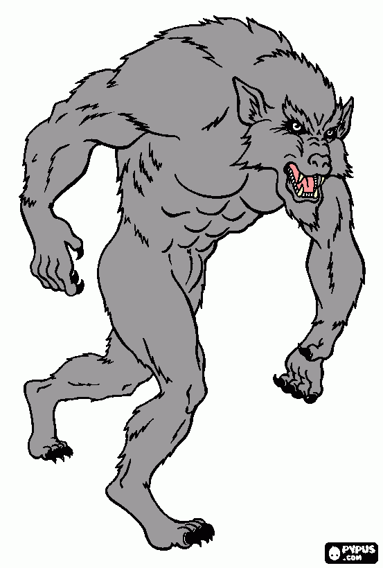 gratis malvorlagen Werwolf normal