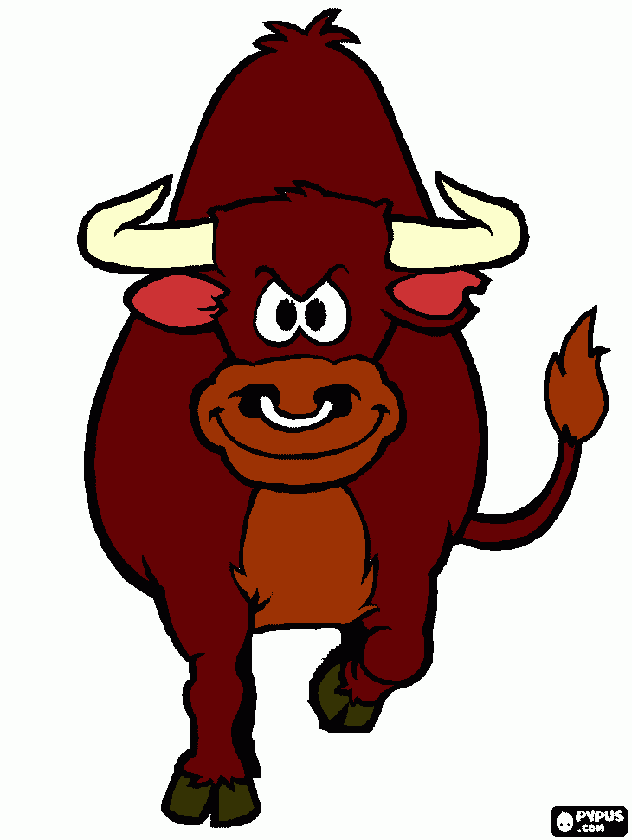 gratis malvorlagen wilder stier