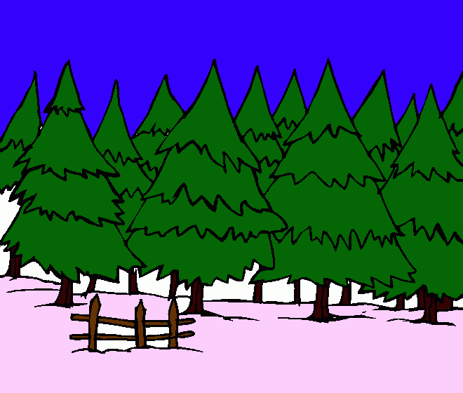 gratis malvorlagen Winterwald
