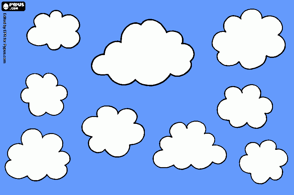 gratis malvorlagen wolken
