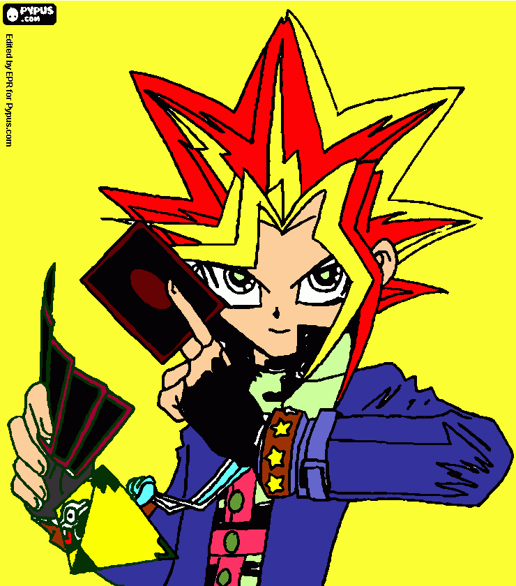 gratis malvorlagen Yugioh Joe ausgemalt