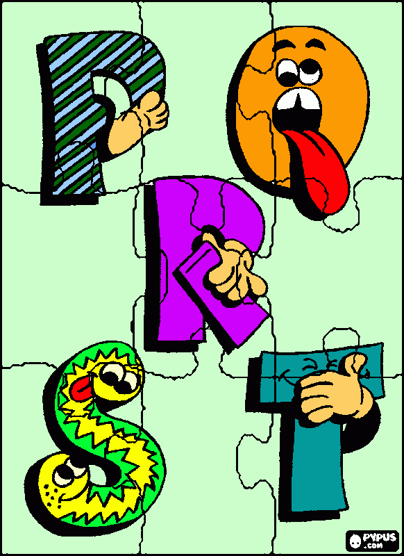 gratis malvorlagen Zahlenpuzzle