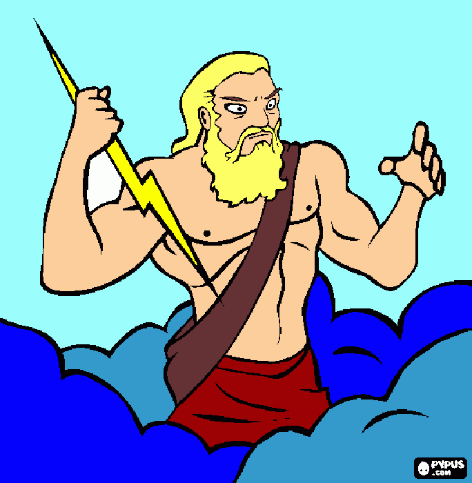 gratis malvorlagen Zeus