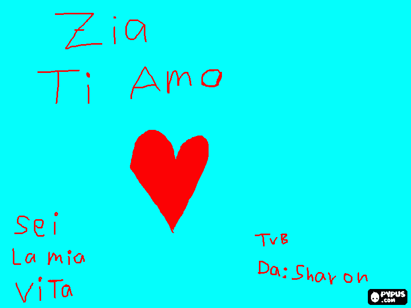 gratis malvorlagen Zia ti voglio bene und disegnio per te :P