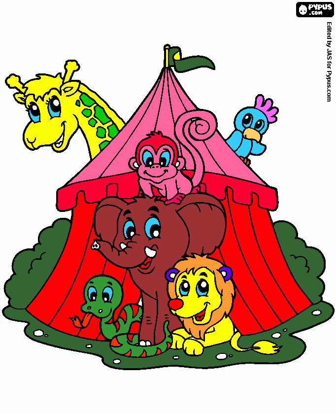 gratis malvorlagen Zirkus Knie