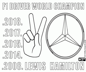malvorlagen 2018 F1-Meister Lewis Hamilton ausmalbilder