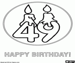 malvorlagen Ein 4 und a 9 für den Geburtstag ausmalbilder