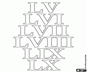 malvorlagen Von 55 bis 60 als Römer zählen ausmalbilder