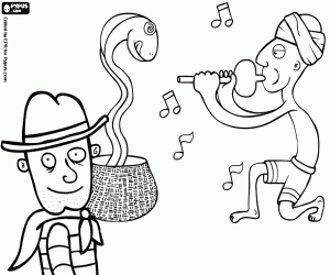 malvorlagen Abenteurer und ein Schlangen-Charmeur ausmalbilder