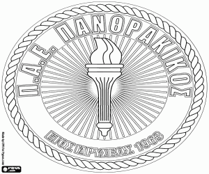 malvorlagen Abzeichen der AFC Panthrakikos ausmalbilder