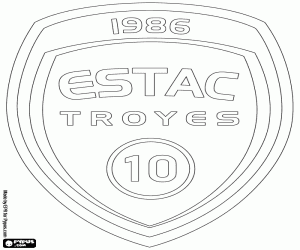 malvorlagen Abzeichen von ESTAC Troyes ausmalbilder