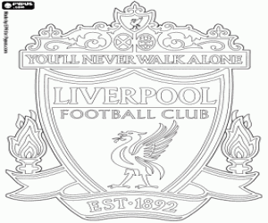 malvorlagen Abzeichen des FC Liverpool ausmalbilder
