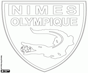 malvorlagen Abzeichen von Nîmes Olympique ausmalbilder