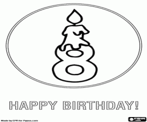 malvorlagen Ein acht mit einer beleuchteten Kerze ausmalbilder