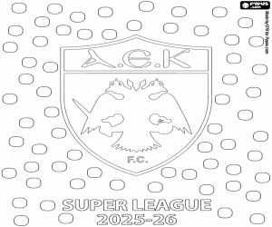 malvorlagen AEK Athen, Meister 2025-2026 ausmalbilder