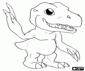 malvorlagen Agumon, ein digimon ausmalbilder