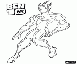 malvorlagen Alien X, zeichen von Ben 10 ausmalbilder