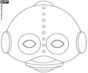 malvorlagen Android Roboter-Maske ausmalbilder
