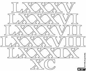 malvorlagen Anzahl von 85 bis 90 nach der Römer ausmalbilder