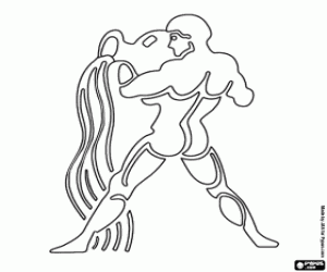 malvorlagen Aquarius, Zeichen des Horoskops ausmalbilder