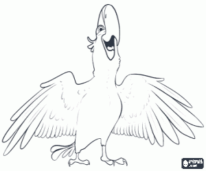 malvorlagen Der Ara Blu des Films Rio ausmalbilder