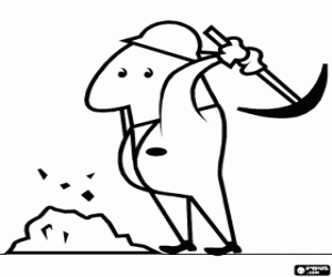 malvorlagen Arbeitnehmer die arbeit mit der spitzhache oder pickel ausmalbilder