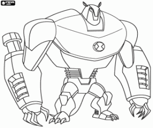 malvorlagen Armodrillo, Ben 10 Ultimate Alien ausmalbilder