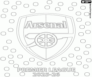 malvorlagen Arsenal, Premier League 2025-2026 ausmalbilder