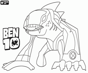 malvorlagen Articguana, Ben 10.000 Alien ausmalbilder
