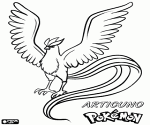 malvorlagen Articuno, legendärer Vogel Pokémon ausmalbilder