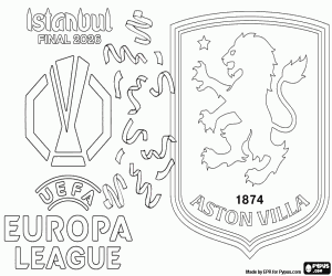 malvorlagen Aston Villa, Europa League 2026 ausmalbilder