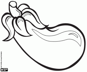 malvorlagen Die Aubergine ist lila gefärbt ausmalbilder