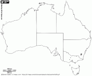 malvorlagen Australien-Karte ausmalbilder