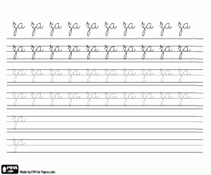 malvorlagen Ausübung der Kalligraphie mit ZA ausmalbilder