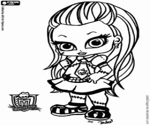 malvorlagen Baby Frankie, Baby Monster High ausmalbilder