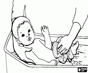 malvorlagen Baby in der Badewanne ausmalbilder