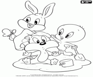 malvorlagen Baby Looney Tunes am Strand ausmalbilder