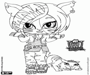 malvorlagen Baby Toralei, Baby Monster High ausmalbilder