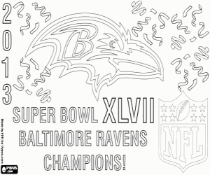 malvorlagen Baltimore Ravens, Super Bowl 2013 ausmalbilder