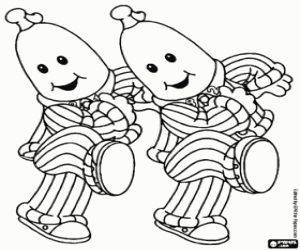 malvorlagen Die Bananen B1 und B2 mit ihren Pyjama ausmalbilder