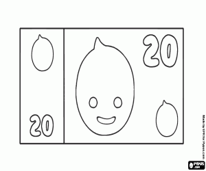 malvorlagen Eine Banknote von 20 Pypus ausmalbilder