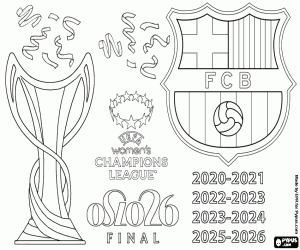 malvorlagen Barcelona, Champions League 2025-2026 ausmalbilder