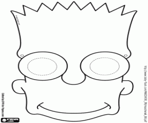 malvorlagen Bart Simpson Maske ausmalbilder