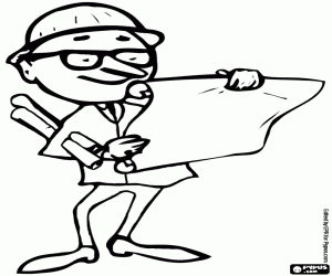 malvorlagen Ein Bau-Techniker ausmalbilder