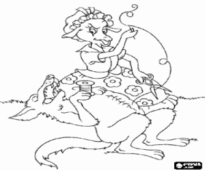 malvorlagen Der Bauch von der Wolf und die Ziege ausmalbilder