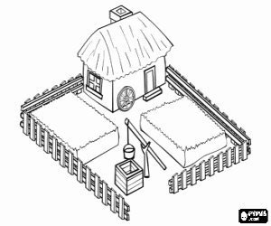 malvorlagen Ein Bauernhof mit Wasser gut ausmalbilder