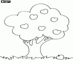 malvorlagen Ein Baum mit Früchten ausmalbilder