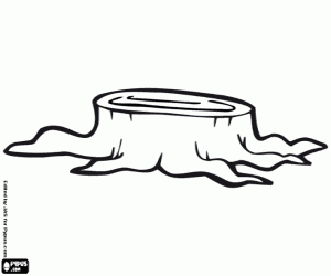 malvorlagen Baumstumpf. Stumpf des Baumes. Baum gefällt ausmalbilder