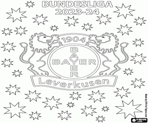 malvorlagen Bayer Leverkusen, Meister 2023-2024 ausmalbilder