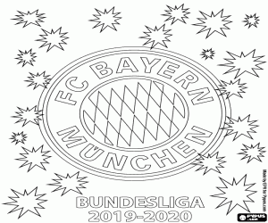 malvorlagen Bayern München, Meister 2019-2020 ausmalbilder